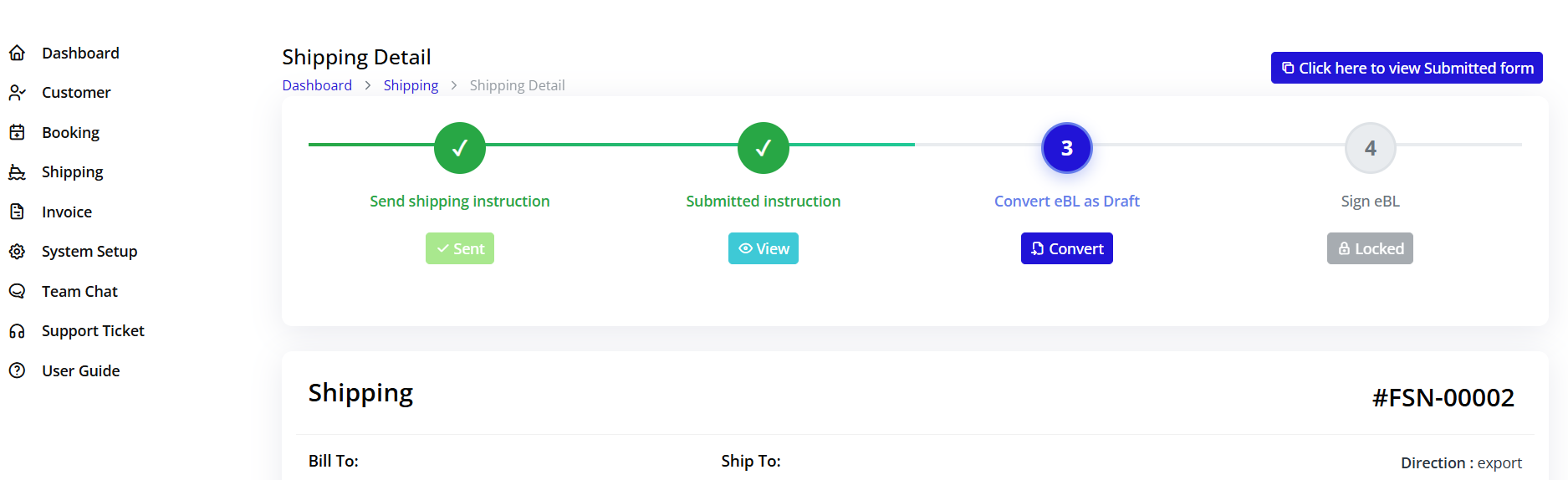 Convert ebl as adraft