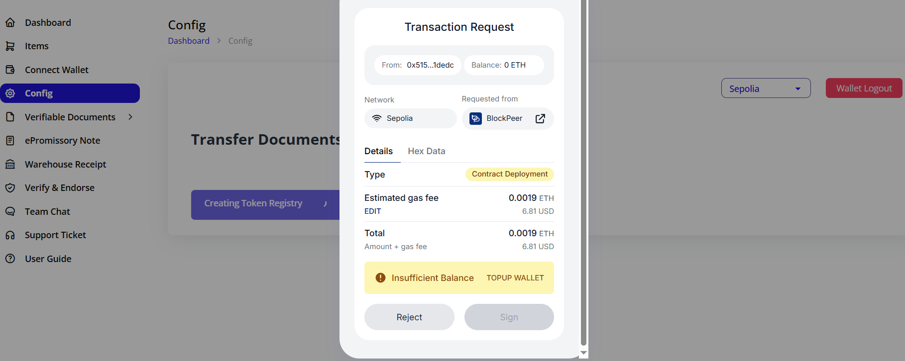 Create Token Registry
